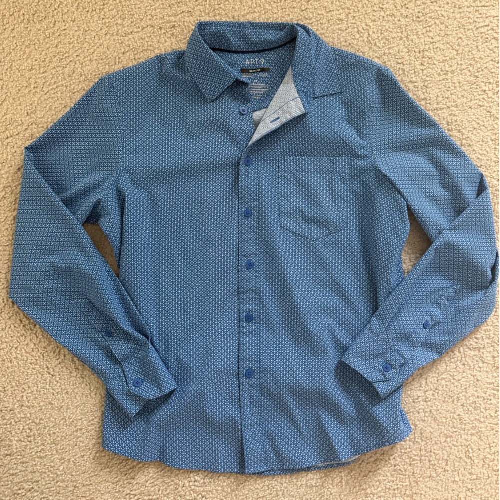 Apt. 9 Men's Blue Button-Down Shirt